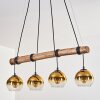 Koyoto hanging light, globe light, pendant light Ecru, black, 4-light sources