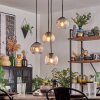 Koyoto hanging light, globe light, pendant light Amber, clear, Smoke-coloured, 4-light sources