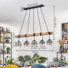 Koyoto hanging light, globe light, pendant light Ecru, black, 5-light sources