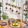 Koyoto hanging light, globe light, pendant light Ecru, black, 5-light sources