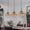 Gastor hanging light, globe light, pendant light Amber, clear, 3-light sources