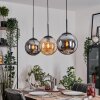 Gastor hanging light, globe light, pendant light Amber, Smoke-coloured, 3-light sources