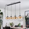 Gastor hanging light, globe light, pendant light Amber, clear, 4-light sources