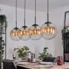 Gastor hanging light, globe light, pendant light Amber, clear, 4-light sources