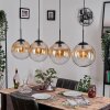 Gastor hanging light, globe light, pendant light Amber, clear, 4-light sources