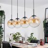 Gastor hanging light, globe light, pendant light Amber, clear, 4-light sources