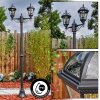 Lavajo outdoor light, lamp post, path light black, 2-light sources