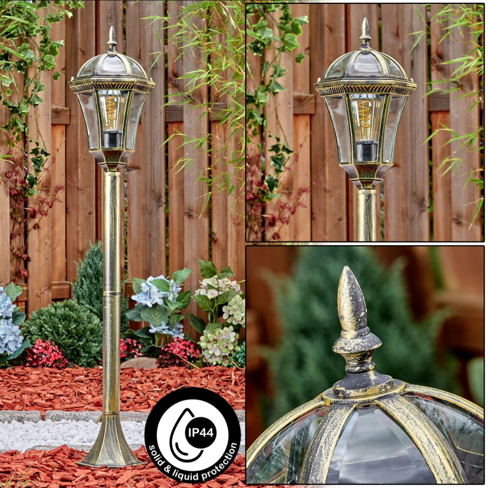 Lavajo outdoor light, path light gold, black, 1-light source main product photo