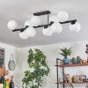 Gastor ceiling light, globe light white, 10-light sources