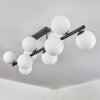 Gastor ceiling light, globe light white, 10-light sources