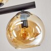 Koyoto ceiling light, globe light Amber, 10-light sources