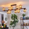 Koyoto ceiling light, globe light Amber, 10-light sources