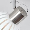 Dysted ceiling light, globe light matt nickel, 2-light sources