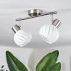 Dysted ceiling light, globe light matt nickel, 2-light sources