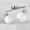 Dysted ceiling light, globe light matt nickel, 2-light sources