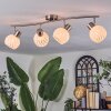 Dysted ceiling light, globe light matt nickel, 4-light sources