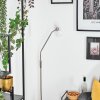 Warga globe light, floor lamp LED matt nickel, 1-light source