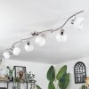 Dysted ceiling light, globe light matt nickel, 6-light sources