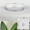 Stenaljung ceiling light, Panel LED silver, 1-light source