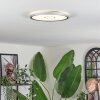 Simonstorp ceiling light, Panel LED silver, white, 1-light source