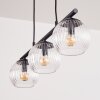 Koyoto hanging light, globe light, pendant light clear, 3-light sources