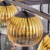 Koyoto hanging light, globe light, pendant light gold, clear, 3-light sources