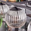 Koyoto hanging light, globe light, pendant light clear, Smoke-coloured, 3-light sources