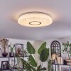 Hafdhem ceiling light LED silver, 1-light source, Remote control