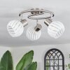 Dysted ceiling light, globe light matt nickel, 3-light sources