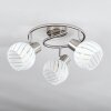 Dysted ceiling light, globe light matt nickel, 3-light sources