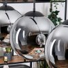 Gastor hanging light, globe light, pendant light chrome, Smoke-coloured, 4-light sources