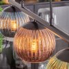 Koyoto hanging light, globe light, pendant light blue, green, coppery, 3-light sources