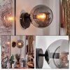 Gastor globe light, wall light, wall spotlight Smoke-coloured, 1-light source