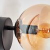 Koyoto globe light, wall light, wall spotlight Amber, clear, 1-light source