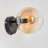 Koyoto globe light, wall light, wall spotlight Amber, clear, 1-light source