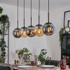 Gastor hanging light, globe light, pendant light Amber, Smoke-coloured, 5-light sources