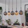 Gastor hanging light, globe light, pendant light Amber, Smoke-coloured, 5-light sources