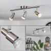 Gropptorp ceiling light, ceiling spotlight LED matt nickel, 3-light sources