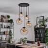 Gastor hanging light, globe light, pendant light Amber, clear, 5-light sources