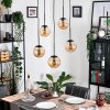 Gastor hanging light, globe light, pendant light Amber, 5-light sources