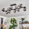 Gastor ceiling light, globe light clear, Smoke-coloured, 10-light sources