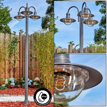 Elima outdoor light, lamp post, path light anthracite, 3-light sources