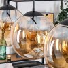 Gastor hanging light, globe light, pendant light Amber, 3-light sources