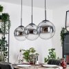 Gastor hanging light, globe light, pendant light clear, Smoke-coloured, 3-light sources