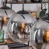 Gastor hanging light, globe light, pendant light clear, Smoke-coloured, 3-light sources