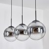 Gastor hanging light, globe light, pendant light clear, Smoke-coloured, 3-light sources