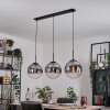 Gastor hanging light, globe light, pendant light clear, Smoke-coloured, 3-light sources