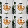 Gastor hanging light, globe light, pendant light Amber, 4-light sources