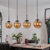 Gastor hanging light, globe light, pendant light Amber, 4-light sources