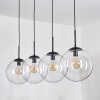 Gastor hanging light, globe light, pendant light clear, 4-light sources